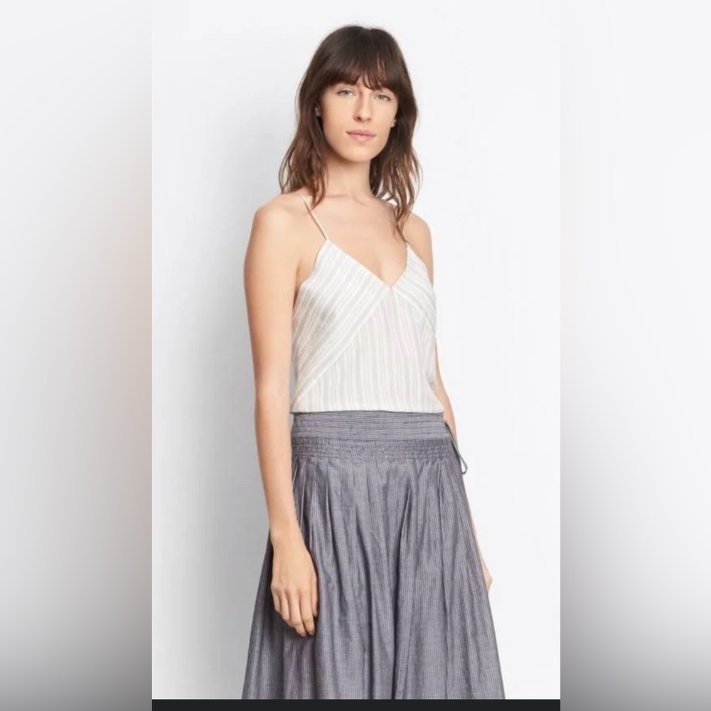 Vince Cream Fitted Asymmetrical Camisole - Picture 1 of 7